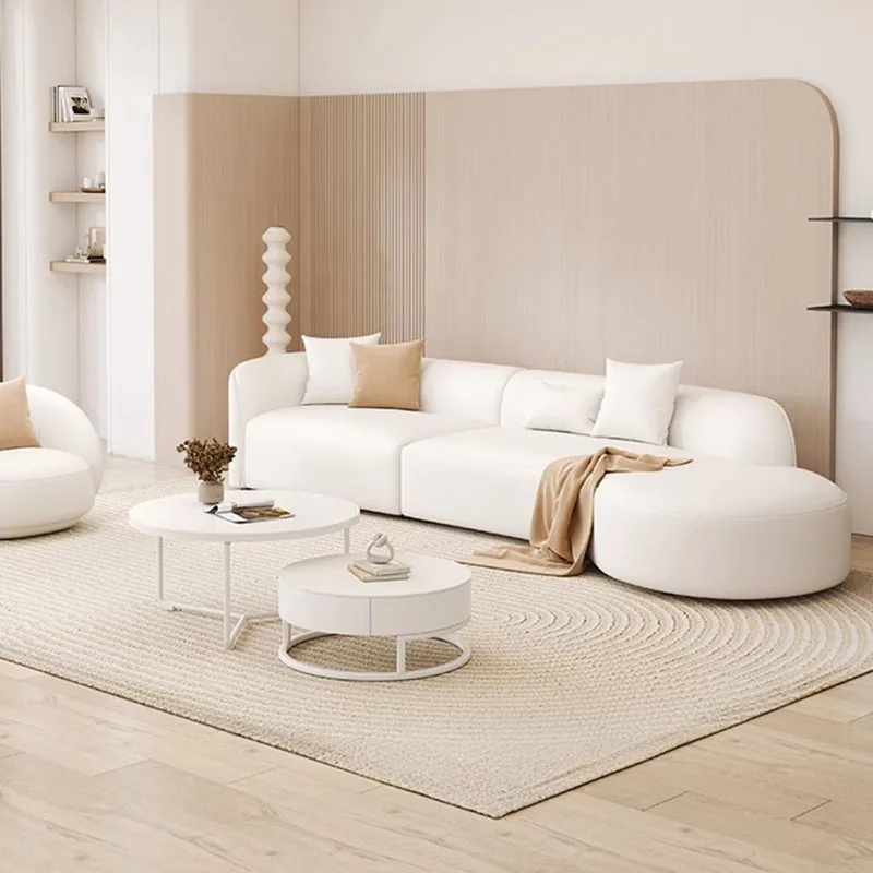 Белые дизайнерские диваны для гостиной спальни игровой салон акцент облако пуф