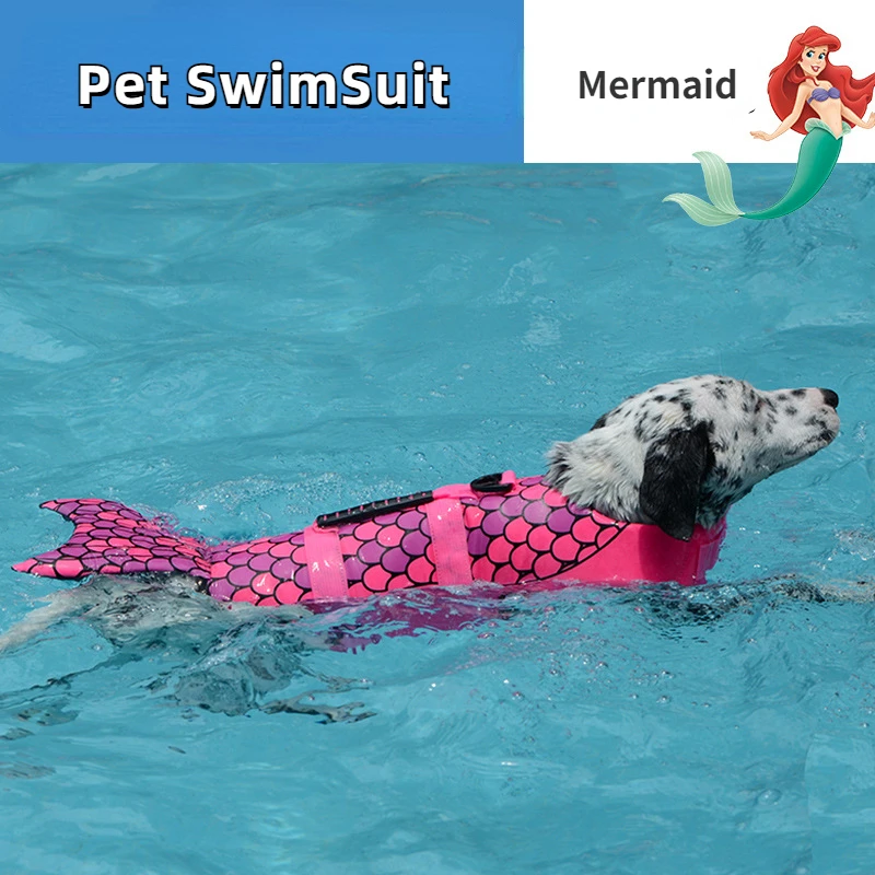 

Pet Dog Safety Swimsuit Dog Life Jacket Ripstop Dog Lifesaver Shark Vests With Rescue Handle For Swimming Pool Beach Boating