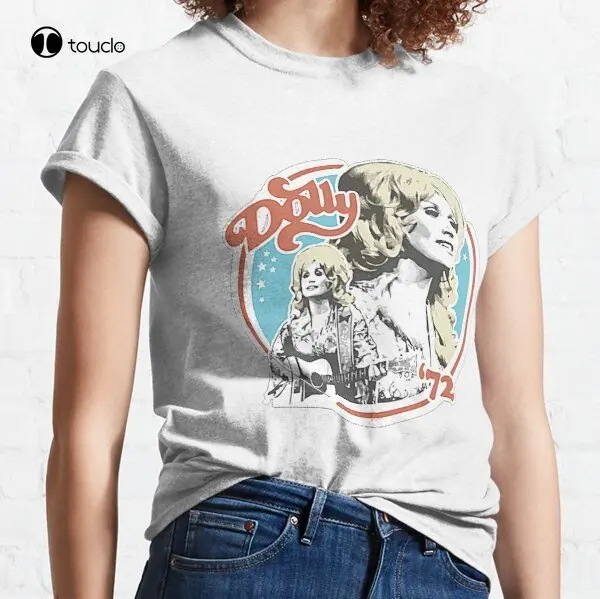 Классическая футболка с принтом Dolly 72, индивидуальная футболка для подростков, унисекс, с цифровой печатью, модная забавная Новая женская фу...