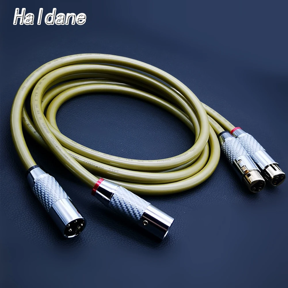 

Haldane Pair HIFI OFC VDH Interconnect Cable Amplifier CD Player Audio Speaker 3pin XLR Balanced Cable with Carbon Fiber Plug