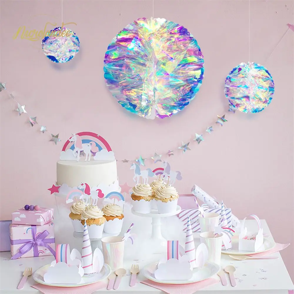 

Товары, красочный пластиковый свадебный декор, бумажный подвесной шар, радужная пленка, шарик в виде сот, украшение в виде капли, радужная пленка