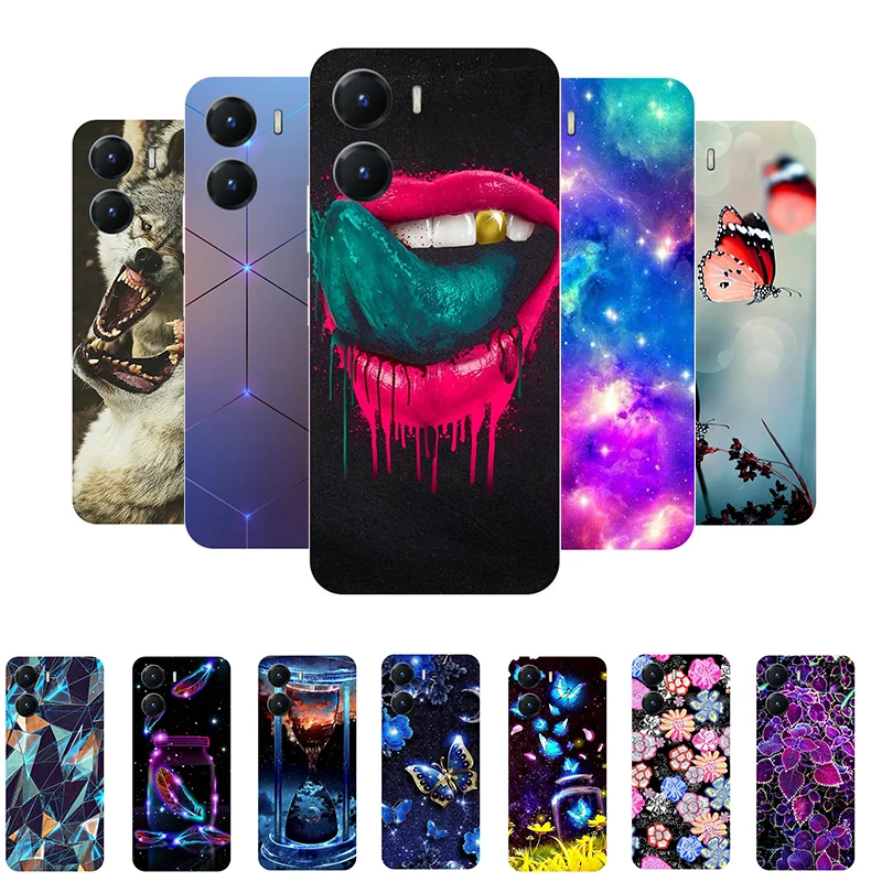 Для Vivo Y16 чехол Y 16 бампер TPU силиконовый мягкий Ударопрочная задняя крышка для V2204