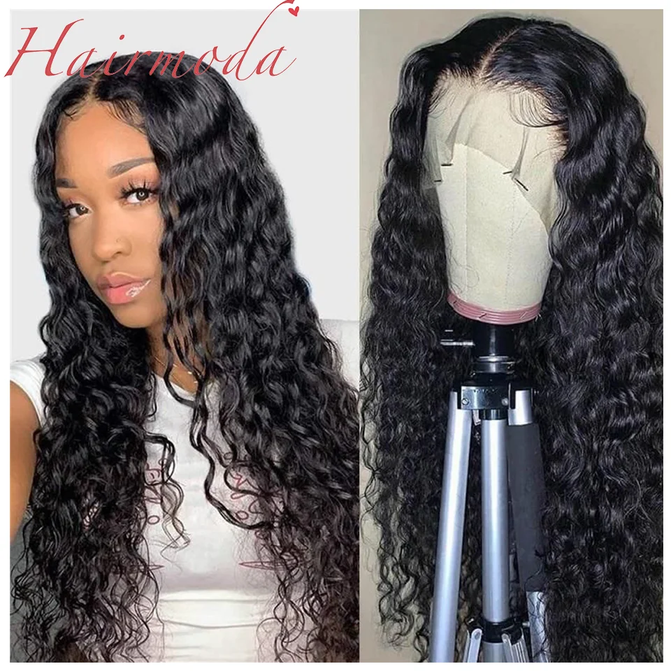 

Парик Hairmoda HD прозрачный с глубокой волной, 5x5 6x6, парик из человеческих волос на сетке, 4x4, парик с кудрявой застежкой, бразильский, без клея, с ...