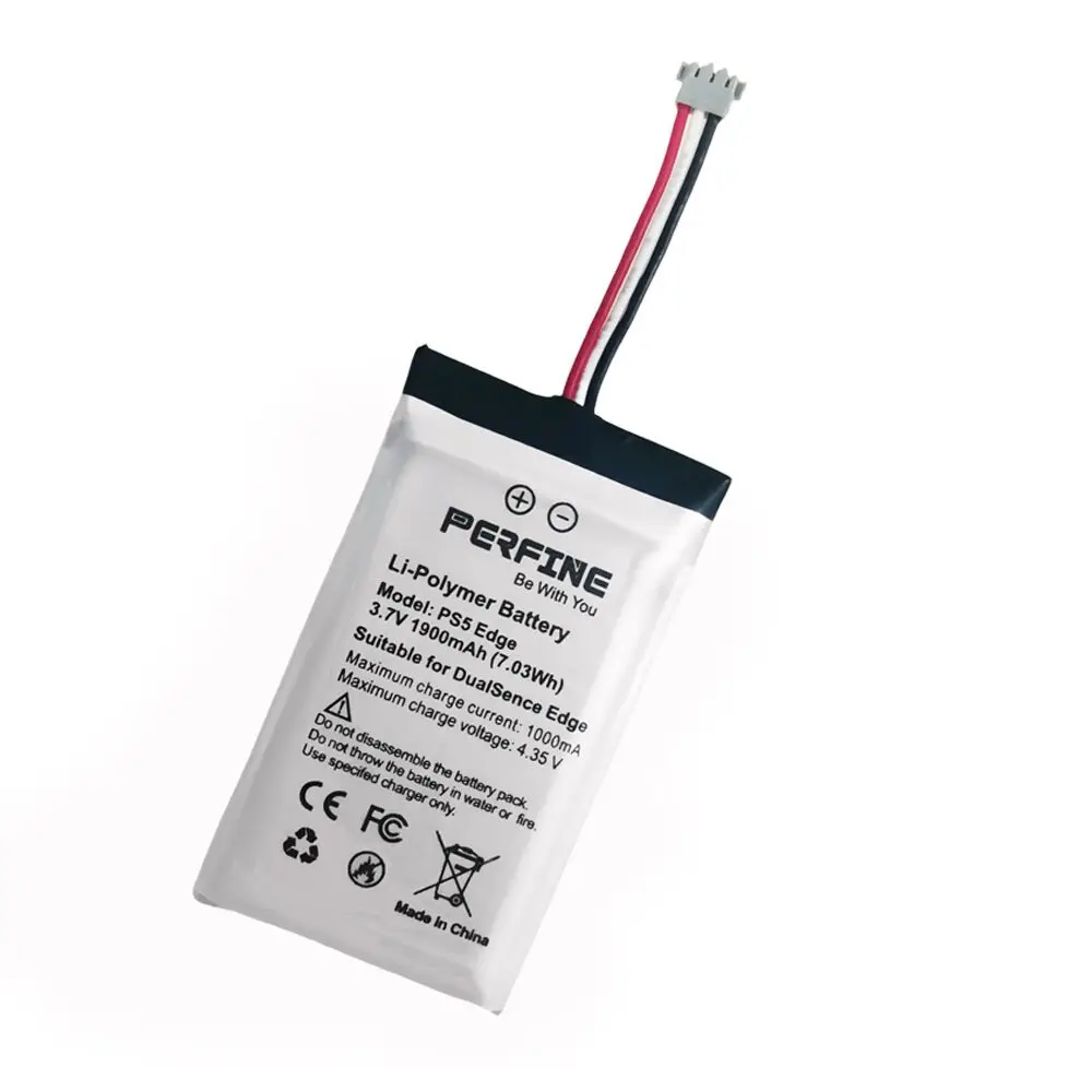 Фото Perfine 1900 мАч, 2 шт., аккумуляторы PS5 Edge для игрового контроллера SONY BAGP1001, аккумулятор DualSense PlayStation 5 Edge, высокая емкость №5