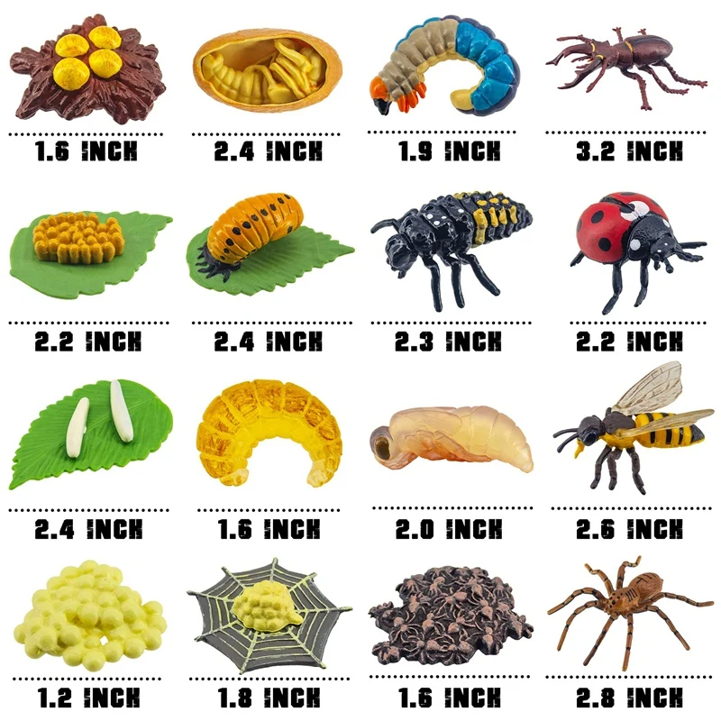 Фигурки пчелы божьей коровки паука 16 шт. |