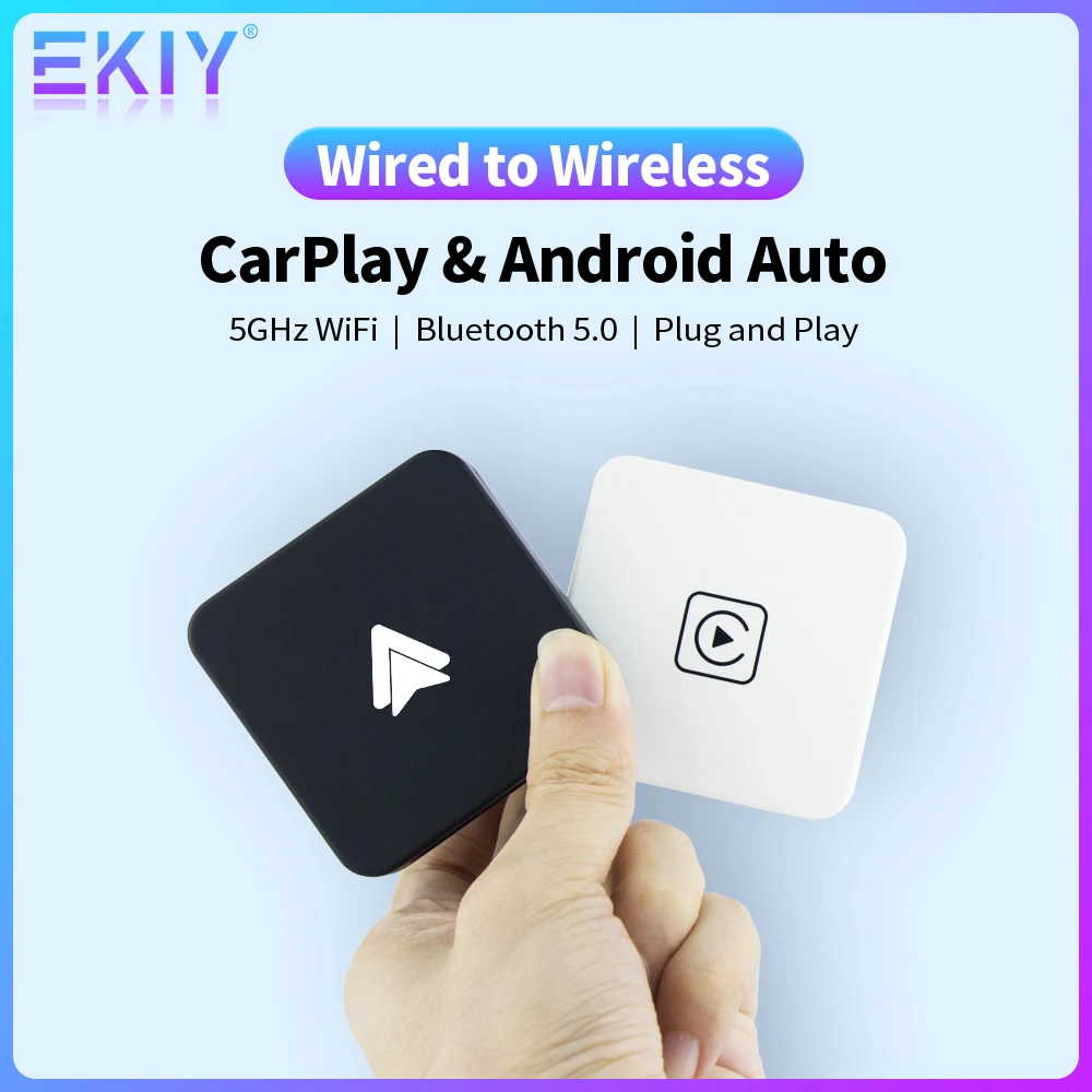 EKIY A1 мини Carplay беспроводной для Toyota Mazda Nissan Camry Suzuki Subaru Citroen Audi Mercedes Kia Ford Opel IOS15 Spotify BT