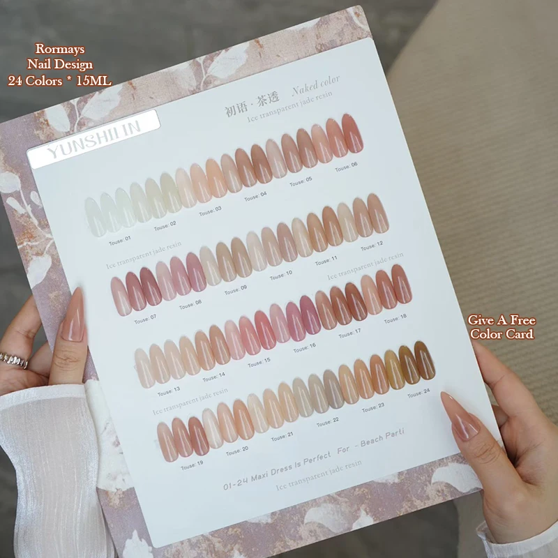 Фото 24 цвета прозрачного гель-лака для ногтей Ice Transparent Jelly Nude, УФ/LED-гель для маникюра, серия Touse, для салонов и домашнего использования №4