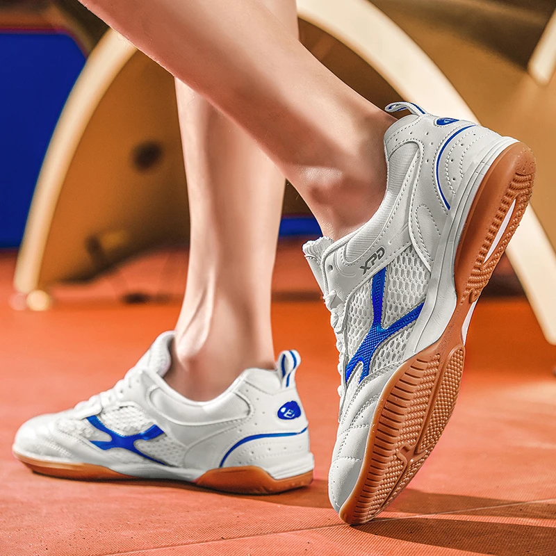 Professional Table Tennis Shoes Men's and Women's Breathable and Comfortable Badminton Game Tennis Training Sports Shoes 36-47