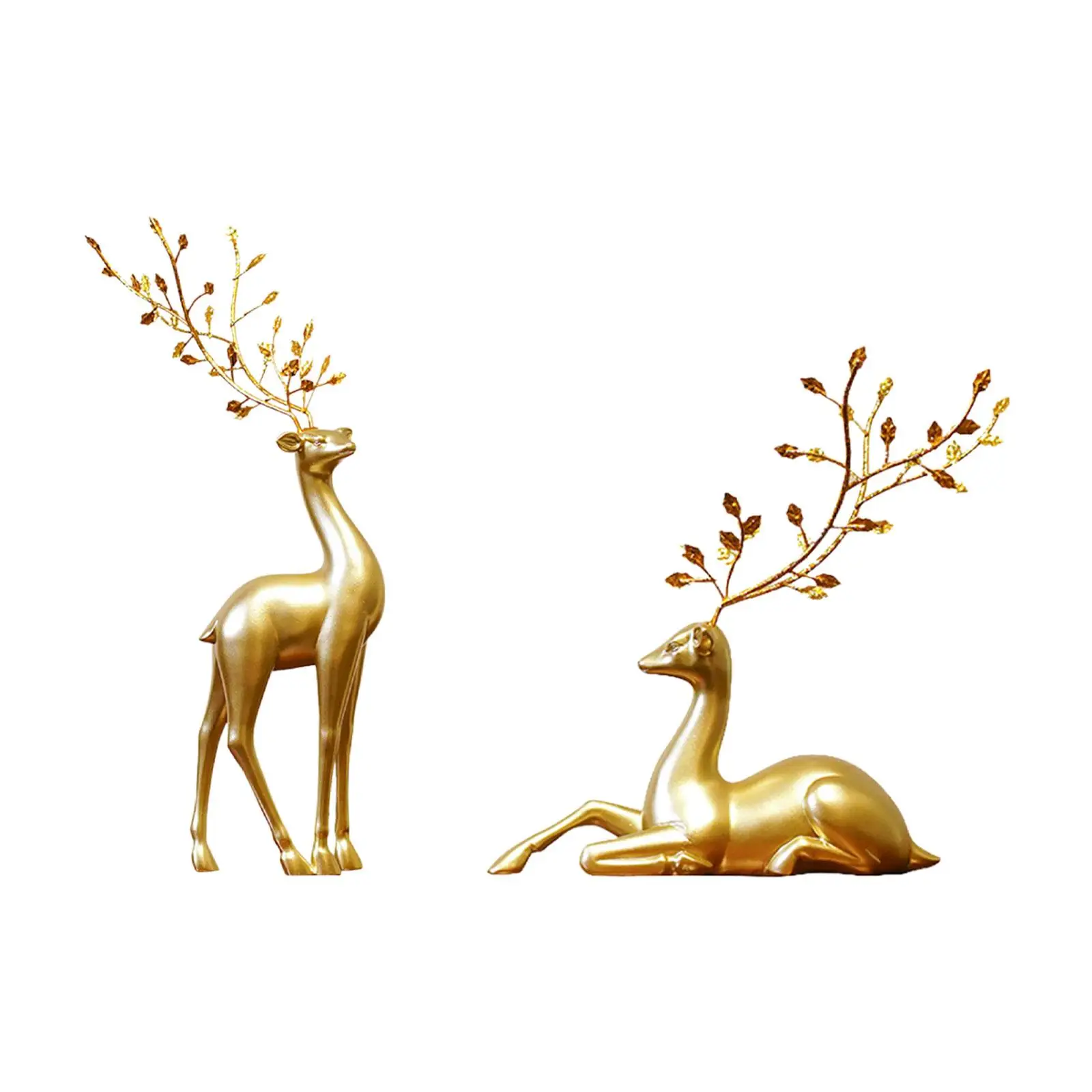 

Resin Reindeer Figurine Party Deer Figurine Statues for Desktop Hotel Table