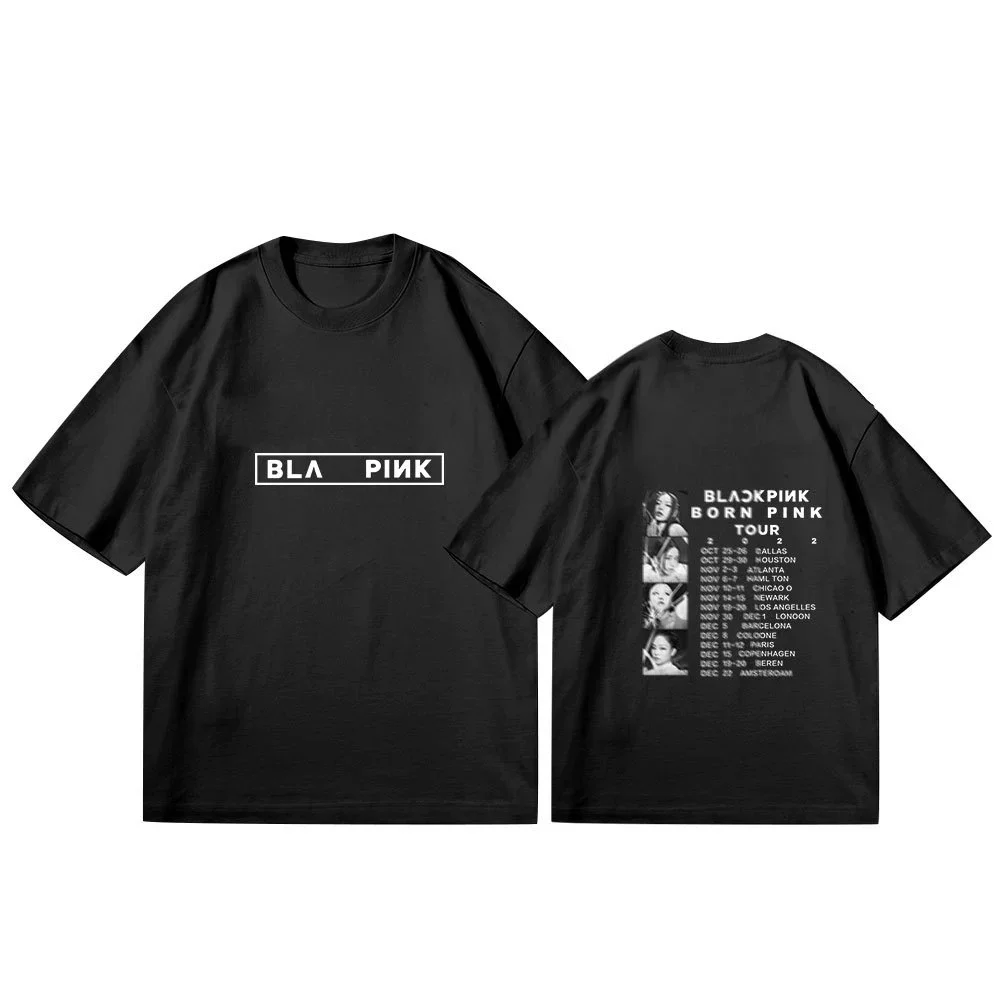 

BPink T-shirts World Tour 2022 Premium Quality Kpop Fans Tees Best Girlfriend Birthday Present Ever Aesthetic Clothes