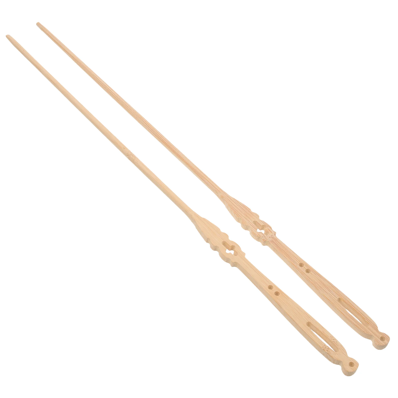 

2 Pcs Wooden Fan Rod Decked Accessories Wood Fan Rod Portafilter Uchiwa Fan Accessories Hollow Foldable Fan Stick
