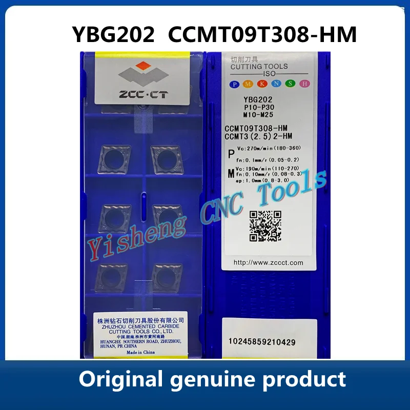 

Free Shipping Original ZCC CT YBM253 CCMT09T308-HM YBG202 YBD152 10pcs Carbide Inserts CNC Turning Tool Lathe Cutter Tools