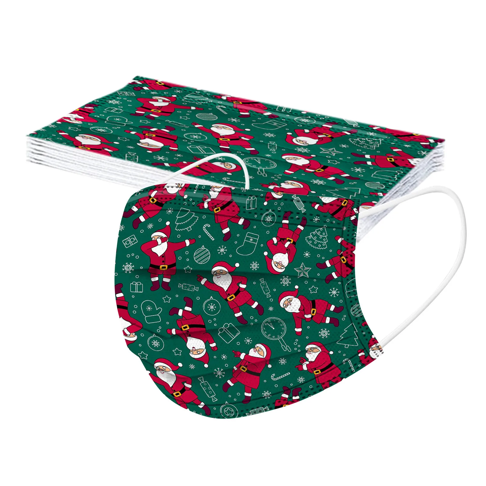 10 шт. маски для лица с рождественским принтом
