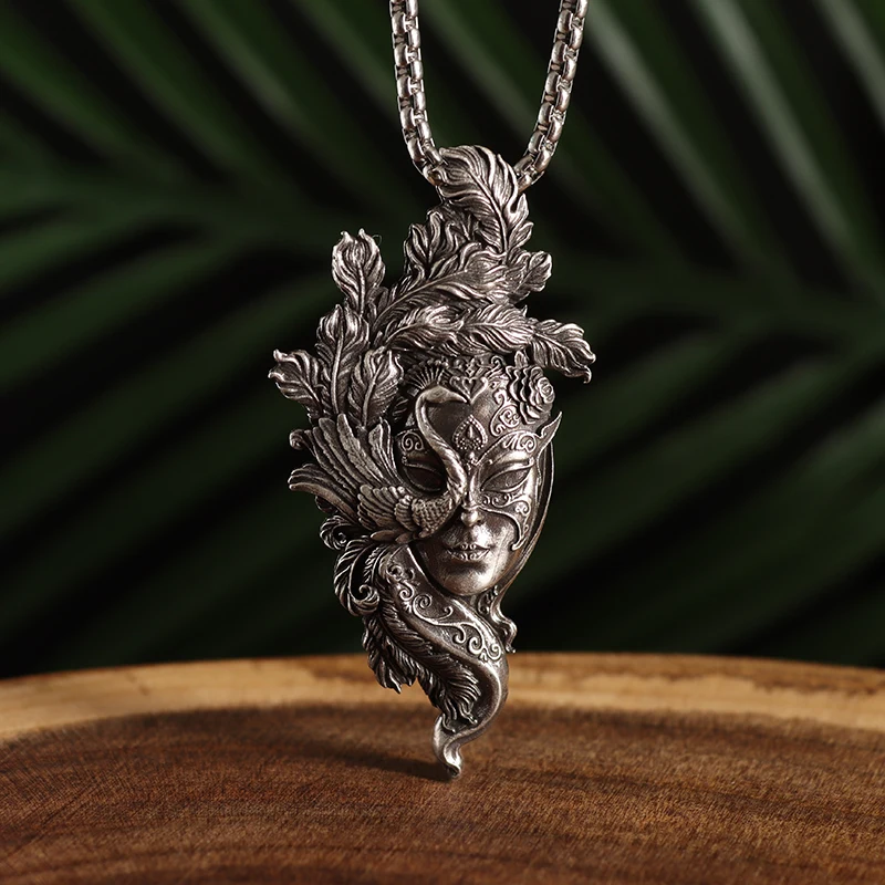 

viking anime style vintage accessory for man and women new 2023 korean fashion skull punk hippie necklace sliver color