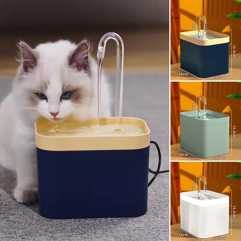 

Cat Water Fountain Auto Filter 1.5L Recirculate Filtring Drinker for Cats Pet Water Dispenser USB Electric Mute Cat Drinker Bowl