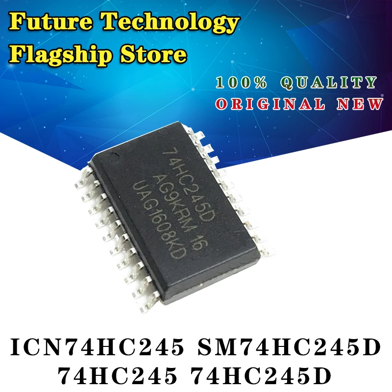 

10pcs ICN74HC245 SM74HC245D 74HC245 74HC245D wide body 7.2MM SMD SOP20 brand new original