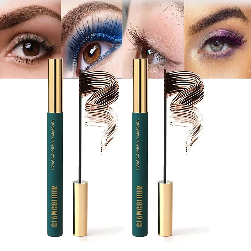 

4D кудрявая и густая цветная тушь для макияжа глаз, стойкая, без процветания, для вечеринки