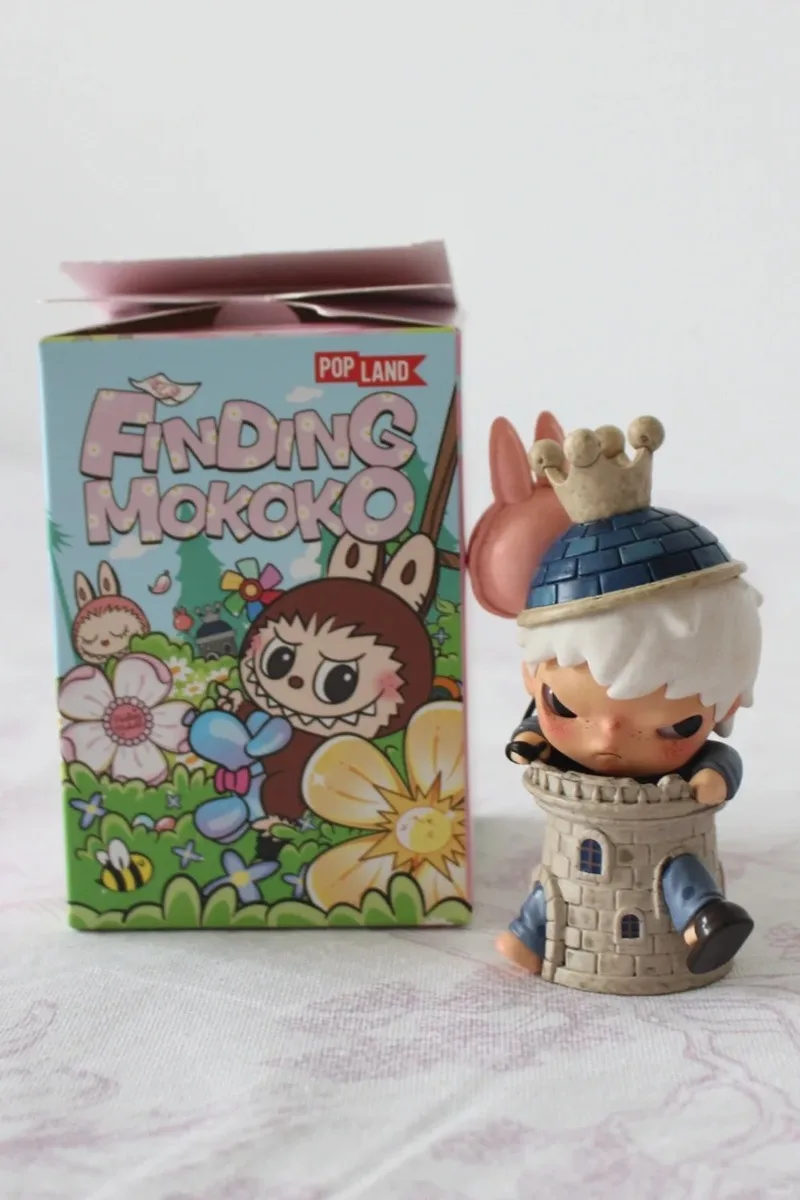 Фото Подлинная поп-март Finding Mokoko слепая коробка Labubu Skullpanda флокированная фигурка Коллекционная тематическая парковая тематическая подарок на день рождения №2
