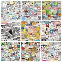 50 pieces inspirational phrases stickers quotes sentences waterproof for laptop phone office study graffiti decal toys