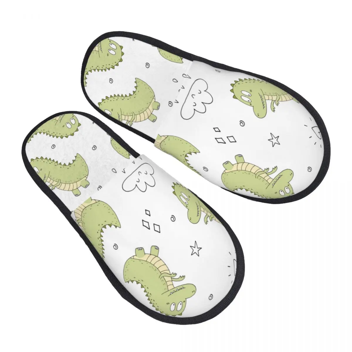 

Winter Slipper Woman Man Fashion Fluffy Warm Slippers Funny Dinosaurs House Slippers Funny Shoes