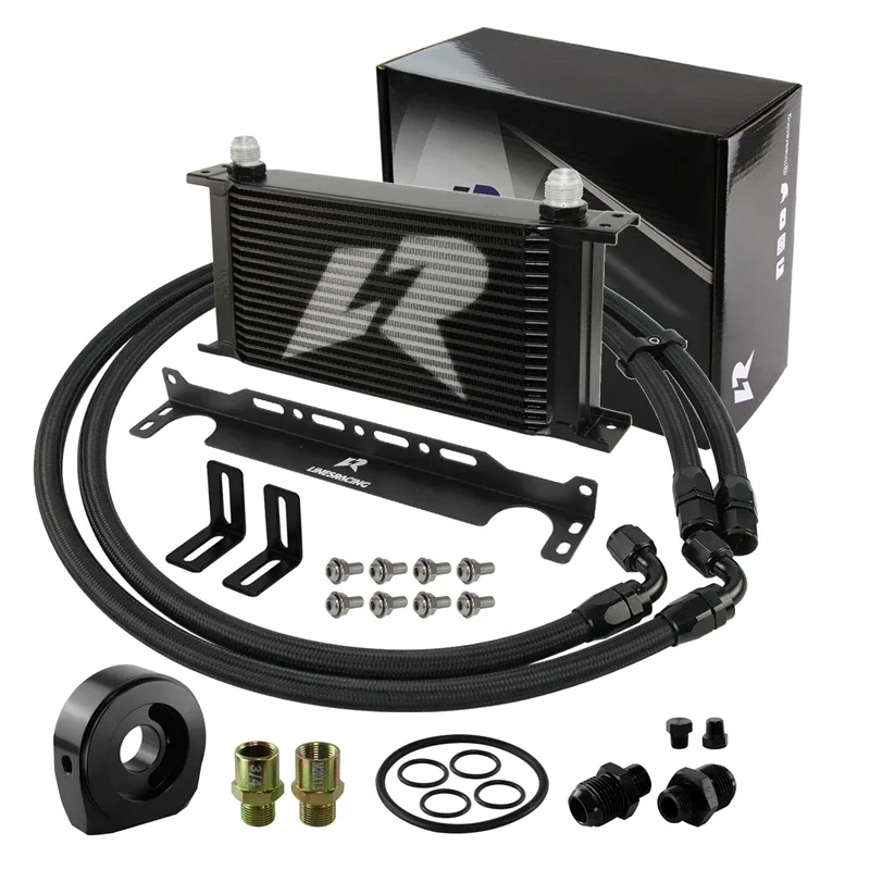 19 рядов AN10 Масляный радиатор Универсальный LR w/кронштейн + фильтр адаптер шланг