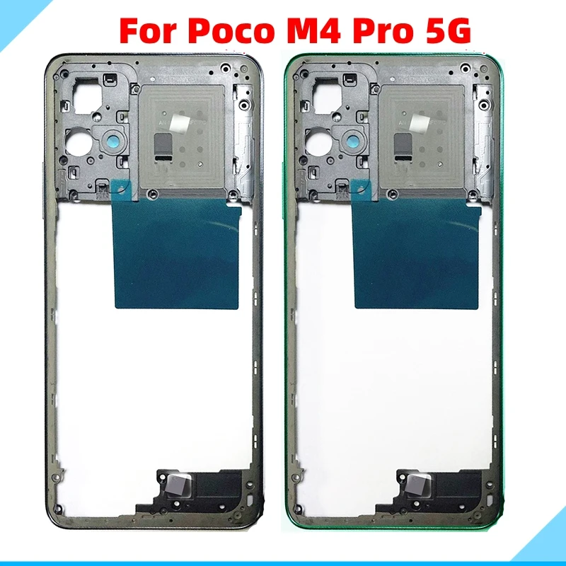 

Оригинальная средняя рамка для Xiaomi Poco M4 Pro 5G средняя пластина ободок средний корпус ободок запасные части
