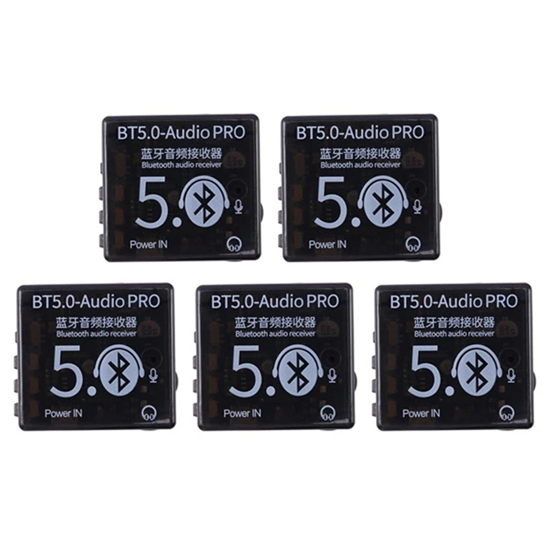 

5Pcs Bluetooth 5.0 Decoder Board Audio Receiver BT5.0 PRO MP3 Lossless Player Wireless Stereo Music Module With Case