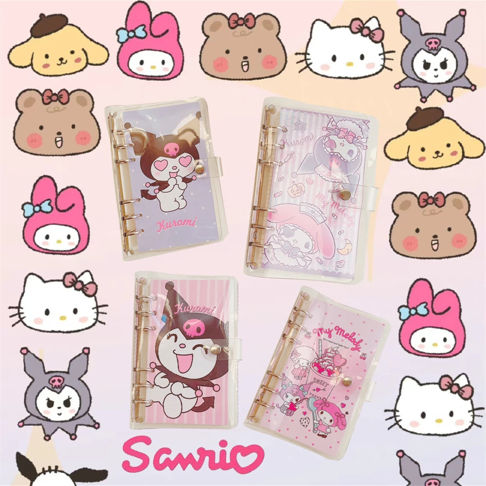 

Sanrio My Melody Kuromi Cinnamoroll милое пианино, милый мультяшный ручной счет, портативный костюм, кавайный студенческий блокнот, дневник, детские подарк...