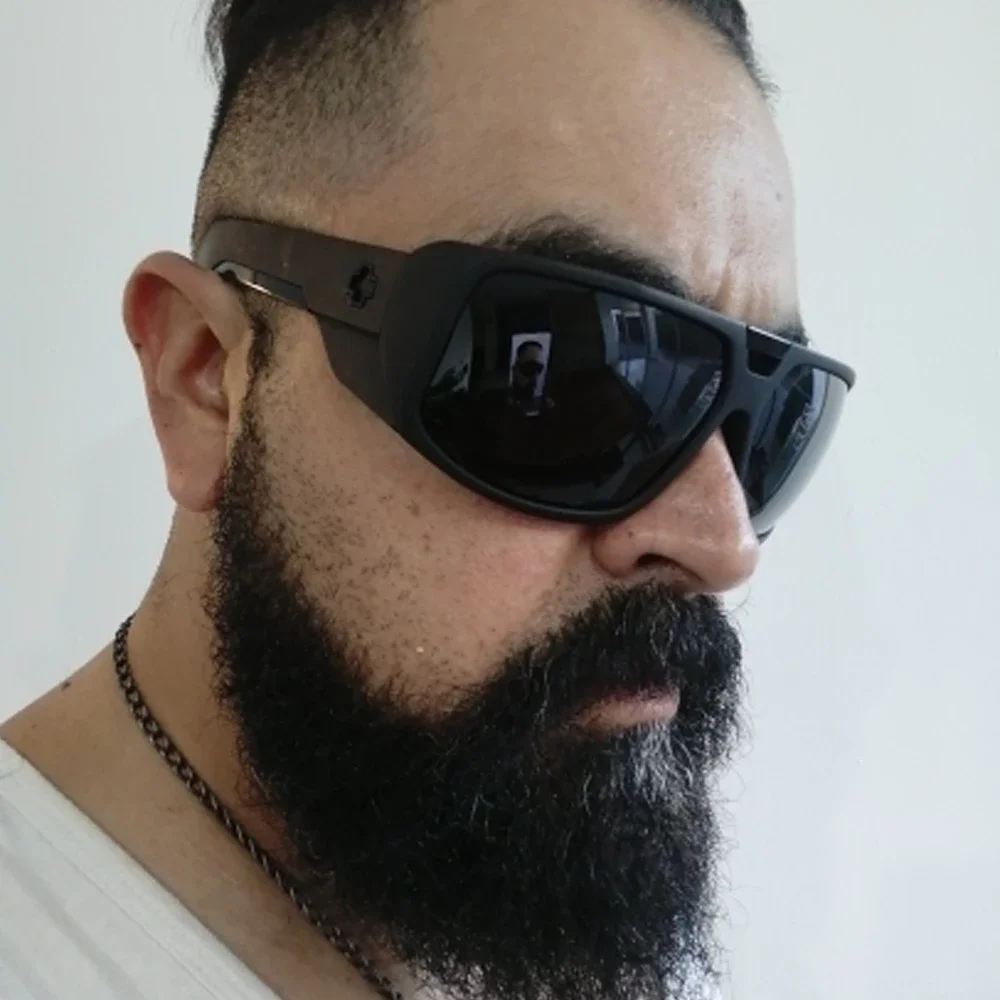 

Мужские солнцезащитные очки с зеркальными линзами, Поляризованные спортивные очки для вождения и вечеринок, квадратные солнцезащитные очк...