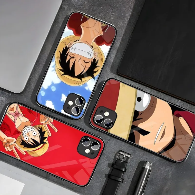 Чехол для телефона из закаленного стекла в стиле аниме O-nes P-iece IPhone 15 14 Pro Max 13 12 Mini 11