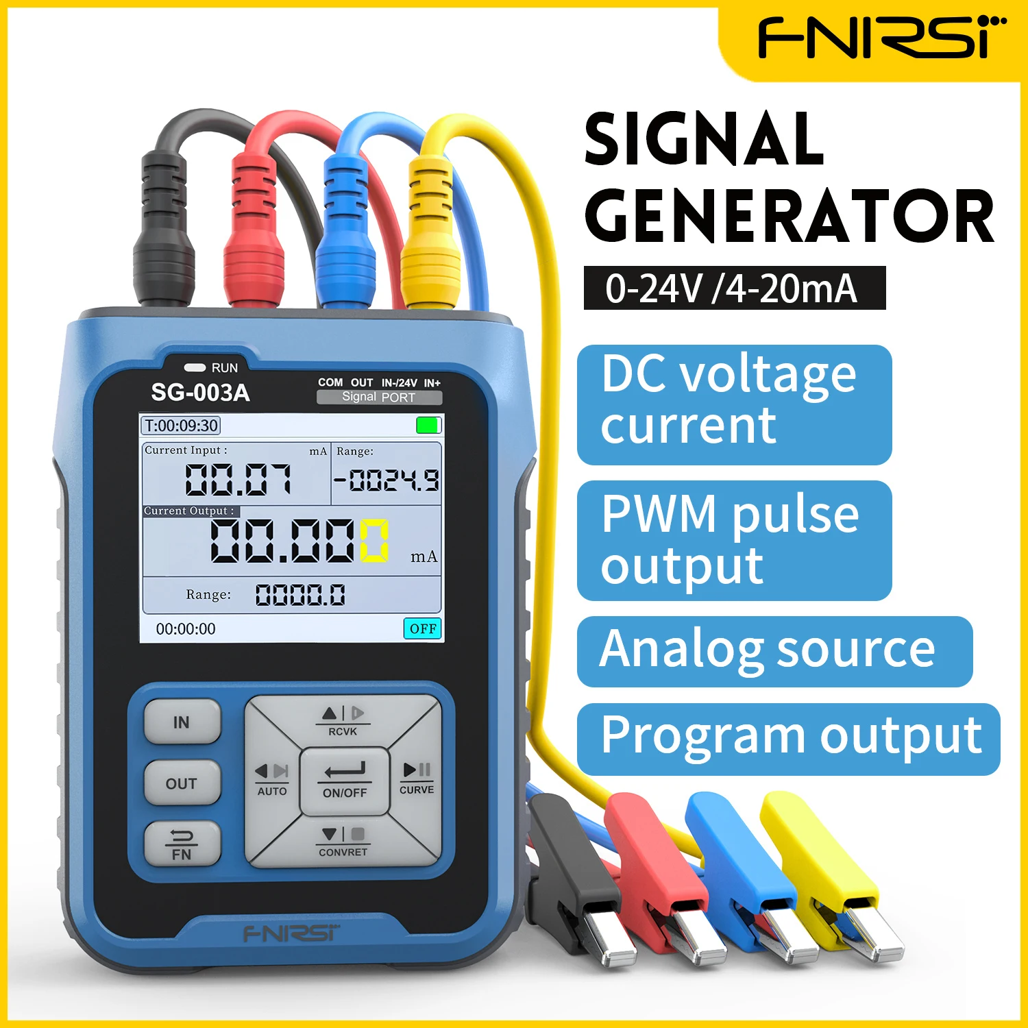 

FNIRSI SG-003A 0-10 В, симулятор регулируемого напряжения тока, 4-20 мА, генератор сигналов, источник передатчика, калибровщик, передача