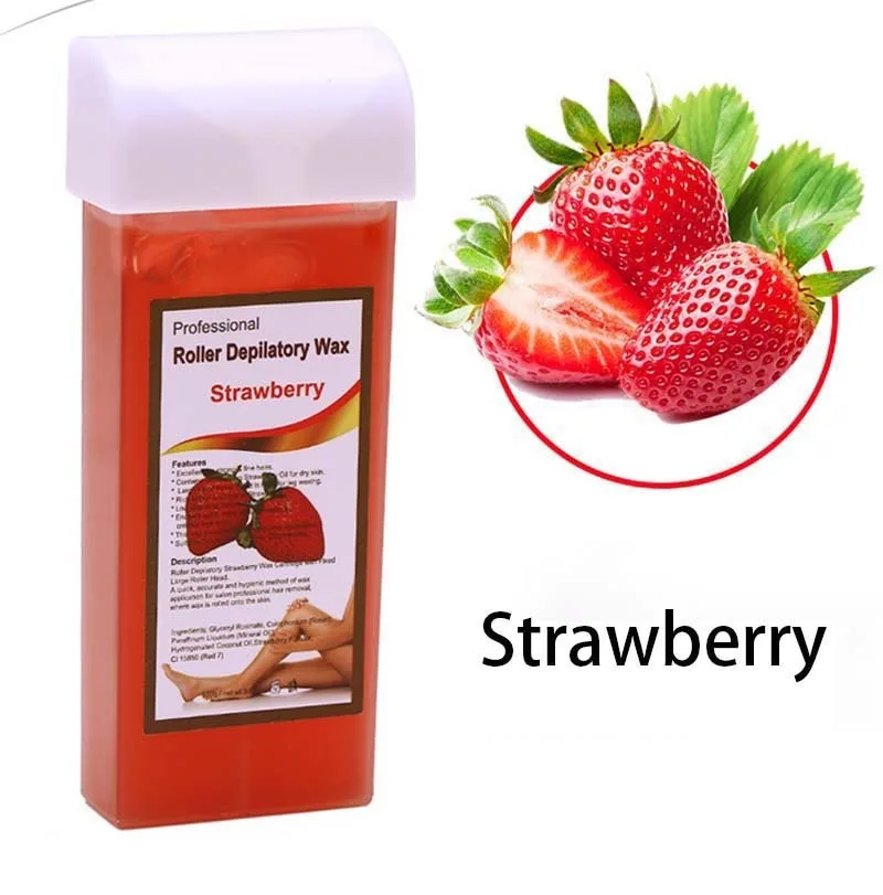 

100g Hair Removal Wax Hot Depilatory Cream Wax Cartridge Beeswax Warmer Waxing Aloe Rose Hair Removal for Women Men Waxing