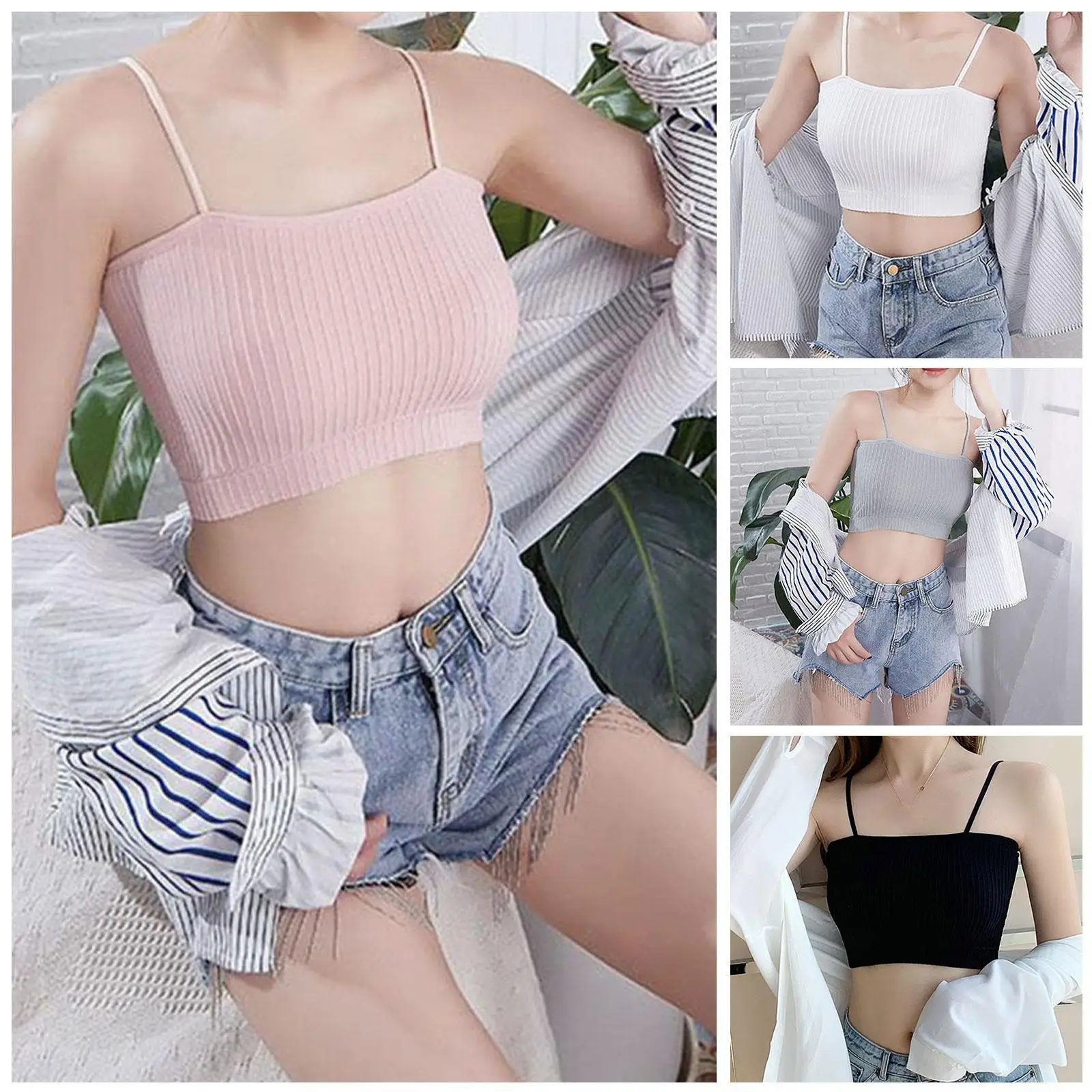 Women Tube Top Invisible Bra Top Sexy Underwear Crop Lingerie Tops Removable Bandeau Sexy Seamless Bra Top Tops Women Pads I7X7