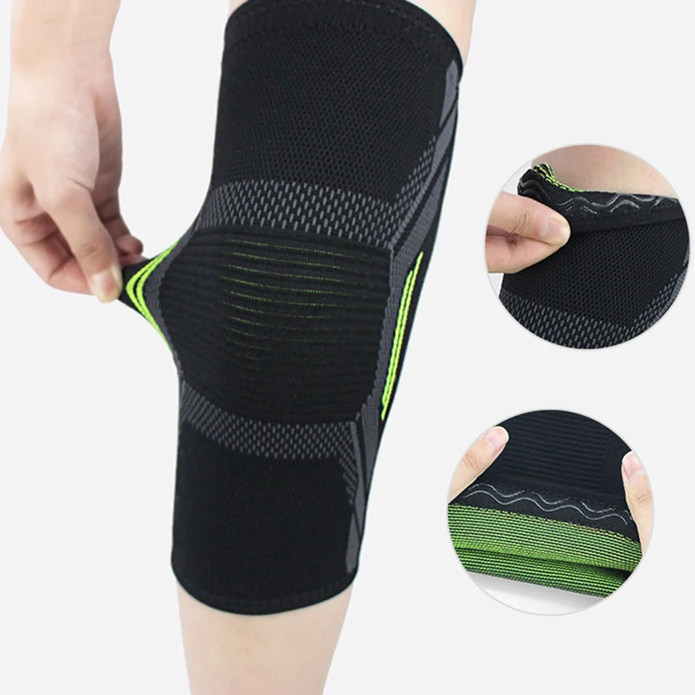 

Fitness Running Cycling Knee Pads Breathable Sweat - Absorbent Silicone Anti-Slip Sports Compression Kneepads Basketball Kneepad