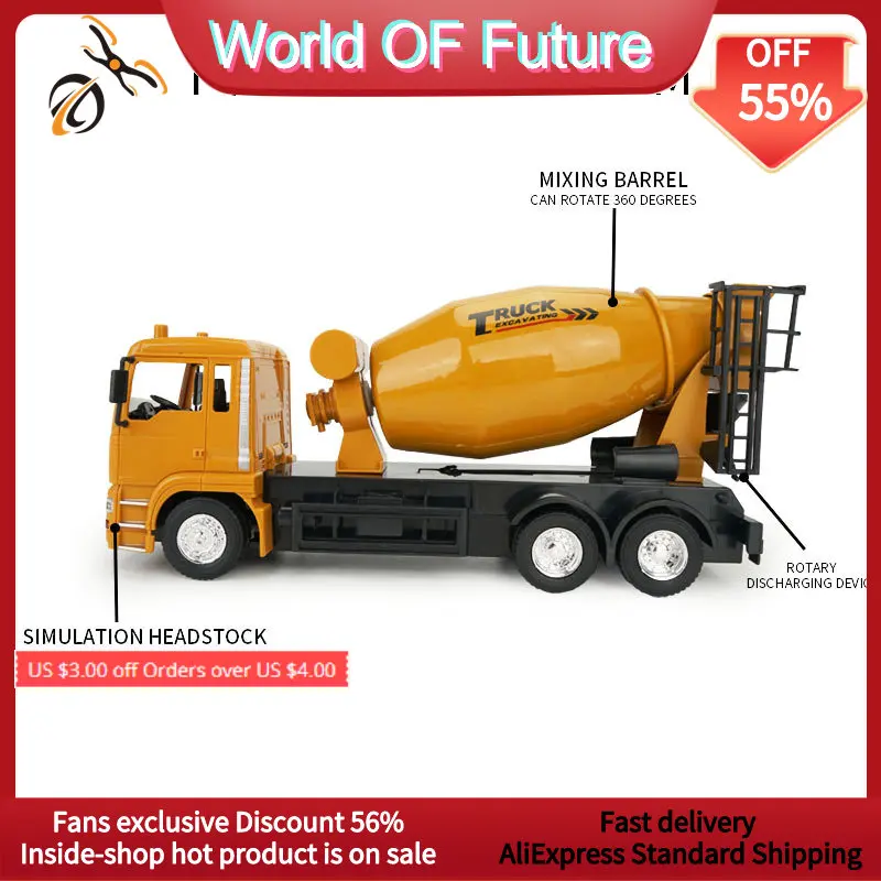 

Children's Electric Ten Channel Remote Control Simulation Engineering Car Series Toy Crane Tipping Bucket Stirring Car Model