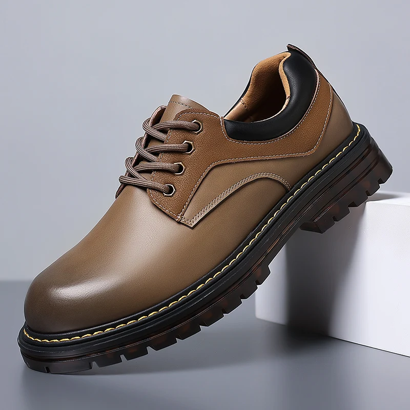

Autumn 2022 Casual Shoes Man Fashion Young Casual Men Shoe Good Quality Working Shoes For Mens Lace Up Leather Shoes Men