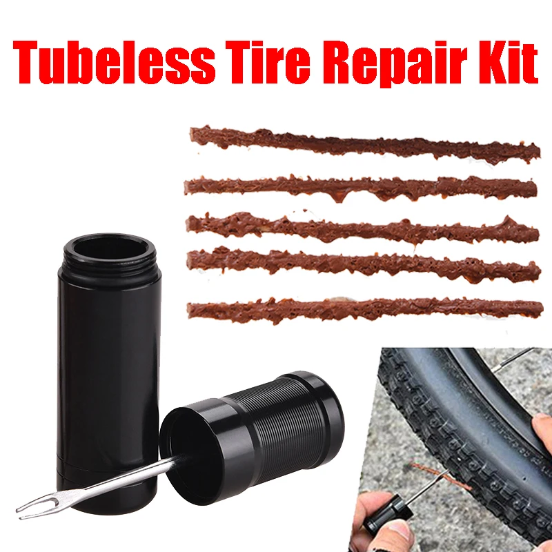 

Portable Tire Repair Kit Bicycle Urgent Cycling Flat Puncture Repair Kit Rubber Stripes Road Bicycle Tubeless Bike Repair Tools