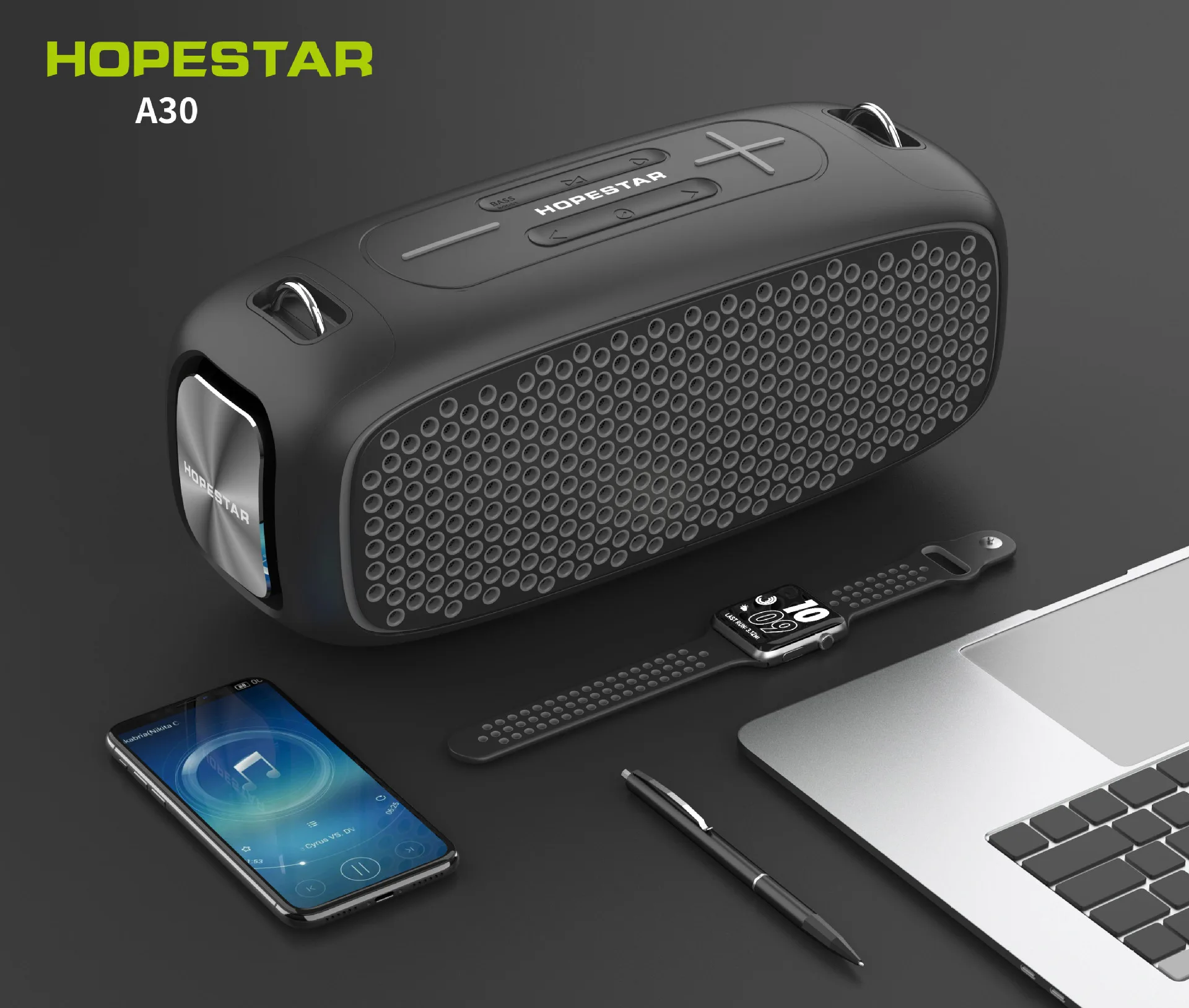 HOPESTAR A30 открытый 66 Вт Мощный Bluetooth динамик 6000 мАч три динамика s автомобильный