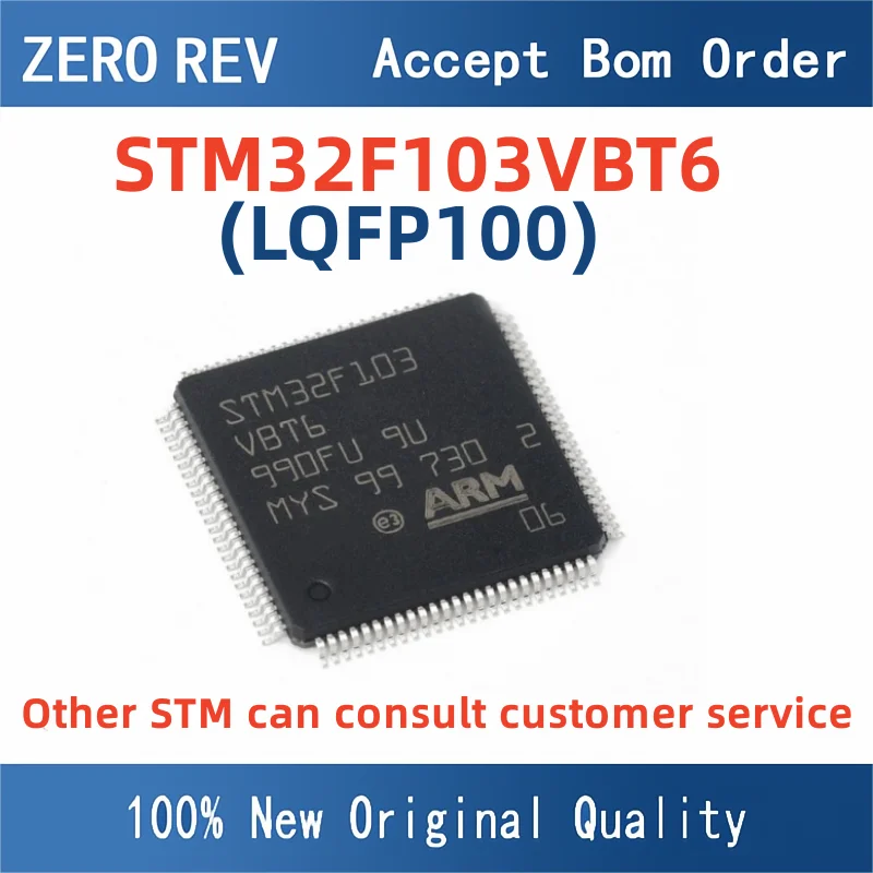 

STM32F103VBT6 ARM Cortex-M3 32-bit IC MCU STM32F103 STM32F STM32 STM LQFP100 Chip Microcontroller Brand new original