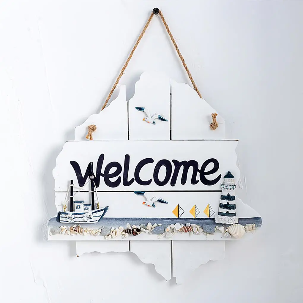 

Дверная тарелка для пляжа, декоративное украшение для дома в простом стиле, аксессуары для ресторанов и магазинов, нежный, без пятен