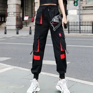 Streetwear Fashion Trouser Women Cargo Pants Gothic Hip HopTechwear Female Joggers Women Sweatpants 