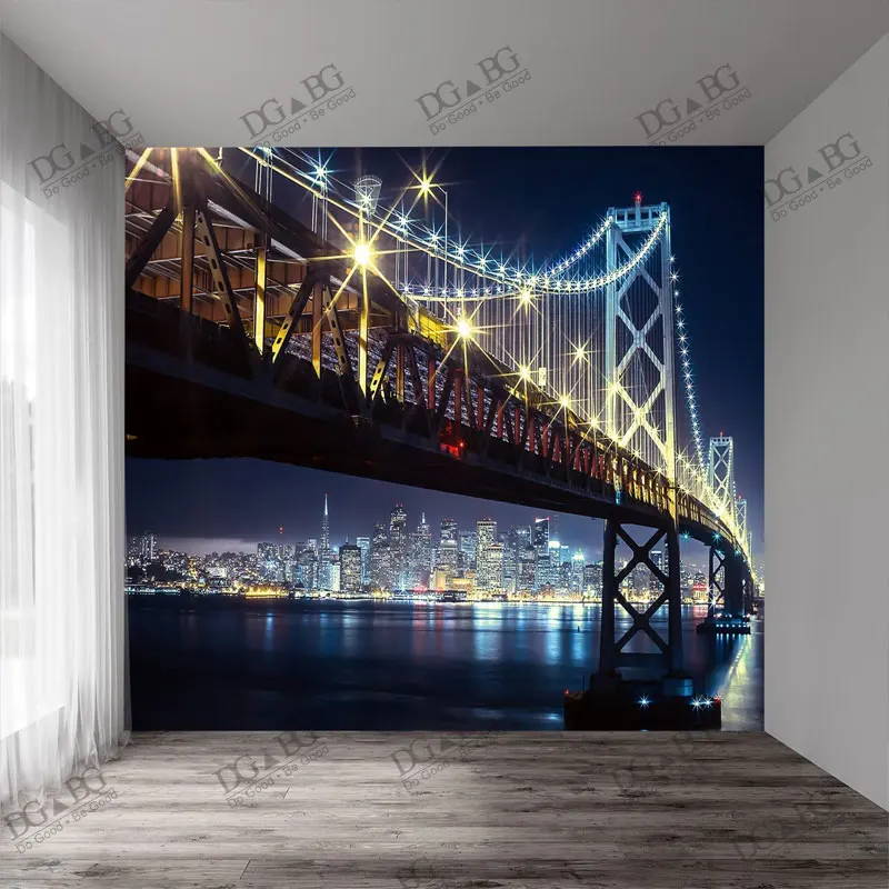 Обои для современных стен перегородка Окленда мост городской вид роспись