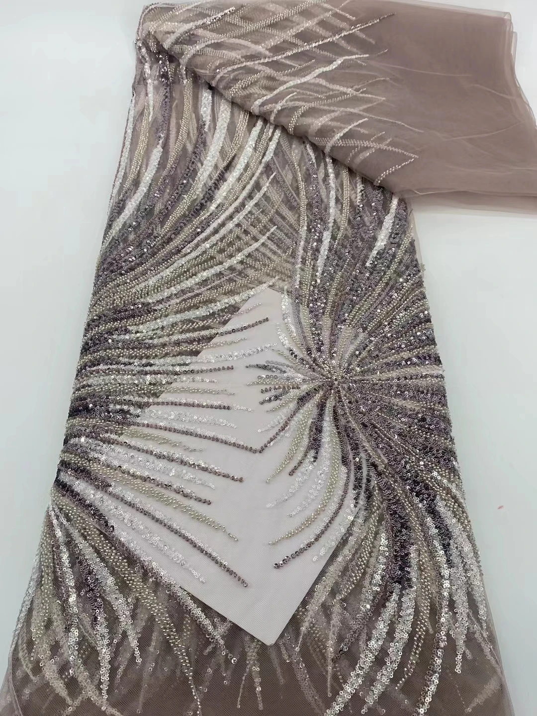 Новинка 2024 фатиновая кружевная ткань для свадебного платья