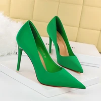 bigtree shoes designer new women pumps pointed toe high heels ladies shoes fashion heels pumps sexy party shoes plus size 43