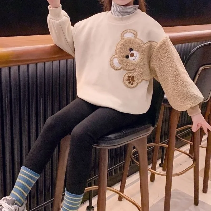 Children's Sweatshirt Baby Boys Girls Clothing Full Sleeve Pullover Toddler Sweater Kids Autumn Hoodies Clothes Bear Outerwear