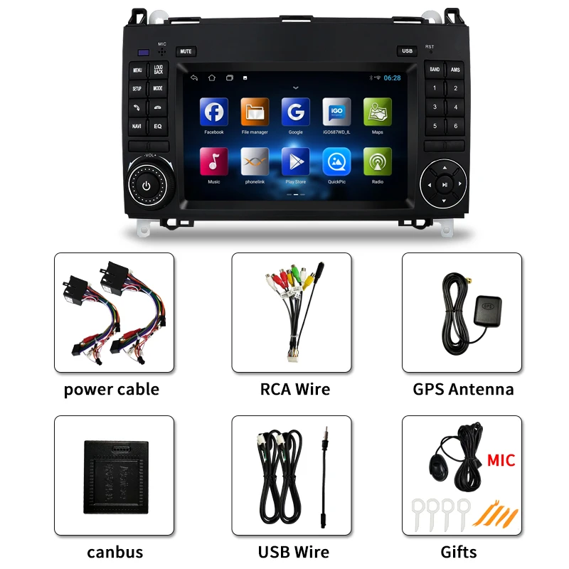 Заводская цена 2Din Android Bluetooth динамик GPS навигация Carplay автомобильный видеоплеер