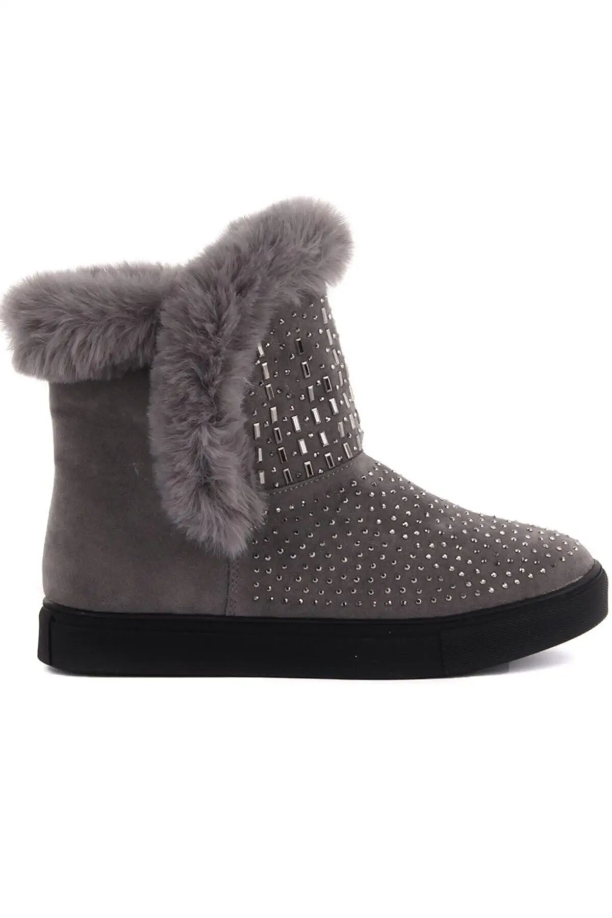 

Women's Gray Suede Stone Boat