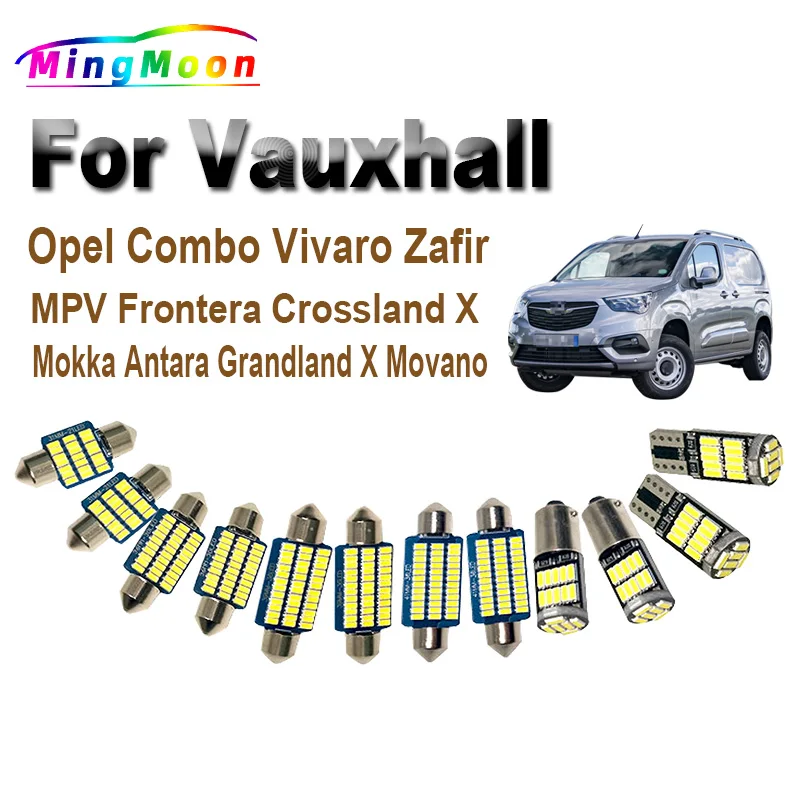 Светодиодная интерьерная с Canbus светильник Набор для Opel Combo Zafira MPV нэйтера Crossland X Antara Grandland X Movano Mokka Vivaro автомобильные лампы