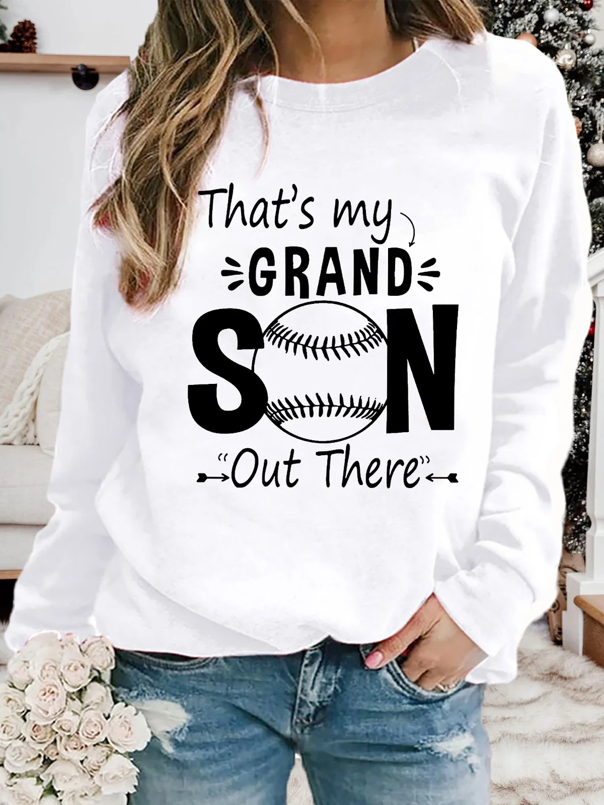 

Preppy Style That Is My Grand Print Female Tops Trendy Clothing Striped Long Sleeve Comfortable Cotton Shoulder Length Sleeves