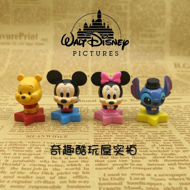 

Disney STAR STAGE Figure Model Mickey Minnie Pooh Bear Stitch Ornaments Accessories Birthday Present Children Toy